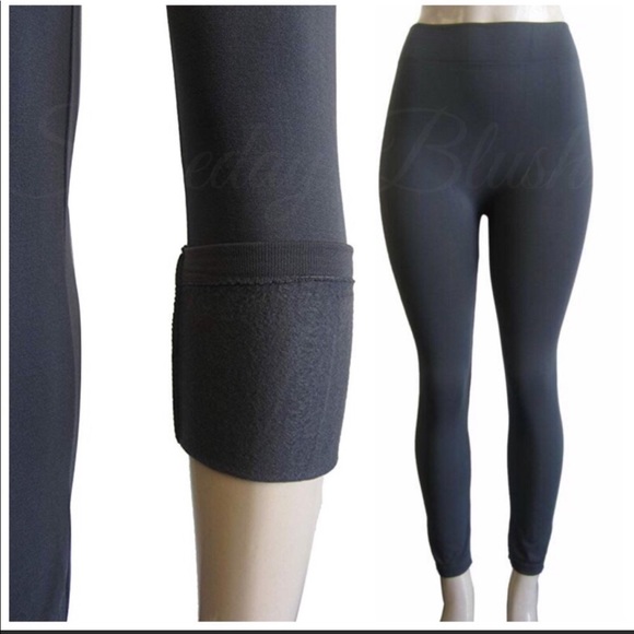 Charcoal Fleece Lined Leggings - Picture 2 of 3